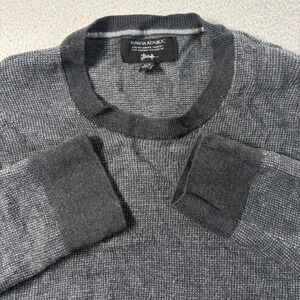 Banana Republic Baruffa Italian Merino Yarn Sweater Mens Small Gray Preppy Crew